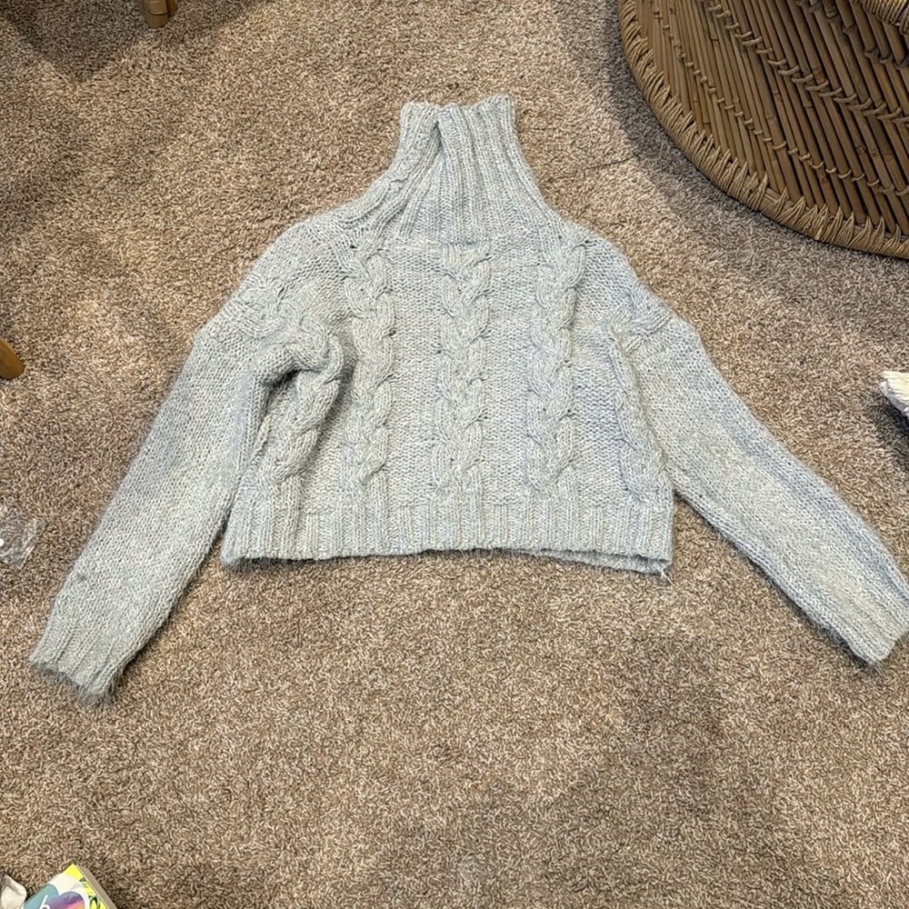 Neely X-Small Turtle Neck Blue Sweater